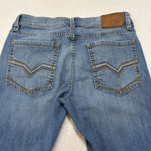 Moon Shine Western Jeans Men's 33x32 120 Proof Slim Straight  Light Wash Denim